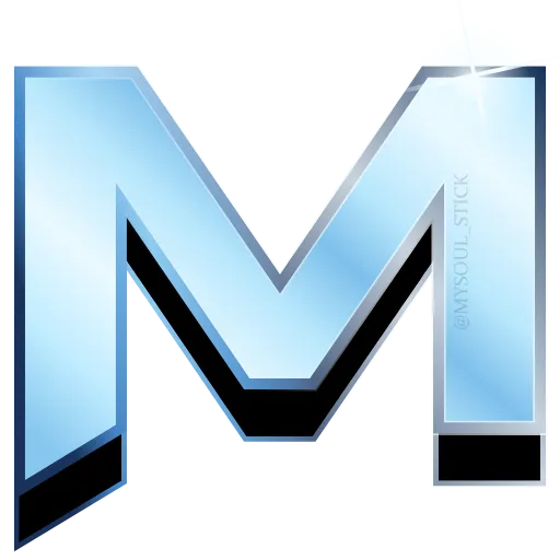 🔠 Эмодзи «Голубые анимированные буквы, разделители, иконки» для Telegram