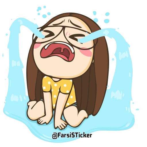 😭 Стикер «Farsi girl» для Telegram
