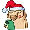 😔 Эмодзи «Новогодний Дигги» для Telegram