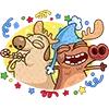 🥳 Эмодзи «Новогодний Дигги» для Telegram