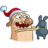 🐰 Эмодзи «Новогодний Дигги» для Telegram