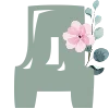 🌺 Эмодзи «Весенние буквы с цветами» для Telegram