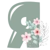 🌺 Эмодзи «Весенние буквы с цветами» для Telegram