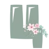 🌺 Эмодзи «Весенние буквы с цветами» для Telegram