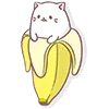 Эмодзи Neko Banana Cat для Telegram — скачать