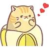 ❤️ Эмодзи «Neko Banana Cat» для Telegram