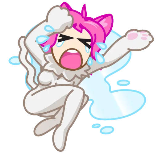 😭 Эмодзи «Neko Waifu» для Telegram