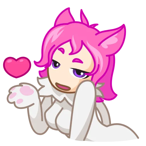😘 Эмодзи «Neko Waifu» для Telegram