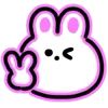 ✌ Эмодзи «Neon Bunny» для Telegram