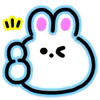 👍 Эмодзи «Neon Bunny» для Telegram