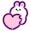 ❤️ Эмодзи «Neon Bunny» для Telegram