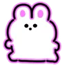 Эмодзи Neon Bunny для Telegram — скачать