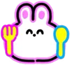 🍴 Эмодзи «Neon Bunny» для Telegram