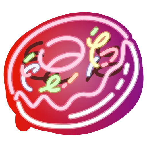 🍩 Эмодзи «Neon Classic» для Telegram