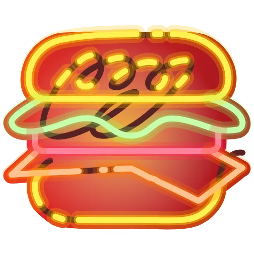 🍔 Эмодзи «Neon Classic» для Telegram