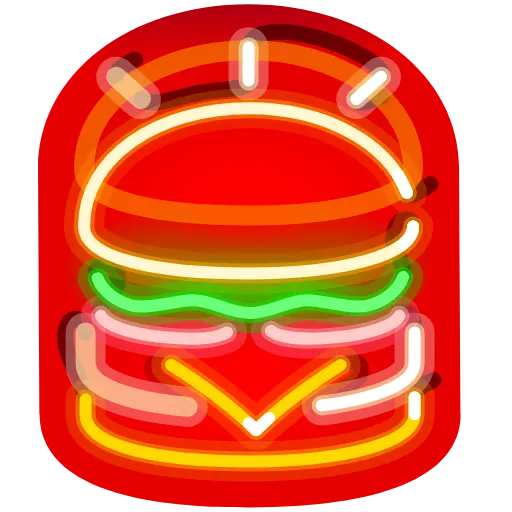 🍔 Эмодзи «Neon Emoji» для Telegram