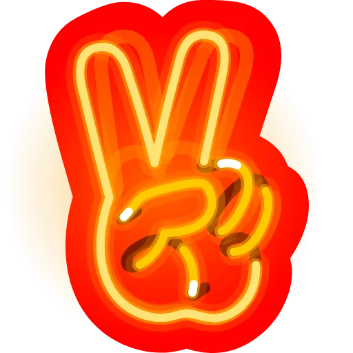 ✌ Эмодзи «Neon Emoji» для Telegram