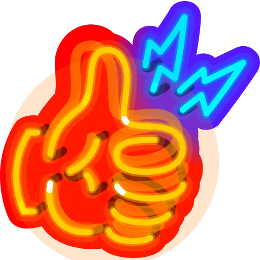 👍 Эмодзи «Neon Emoji» для Telegram