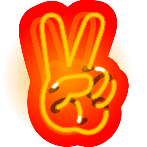 ✌ Стикер «Neon Emoji» для Telegram