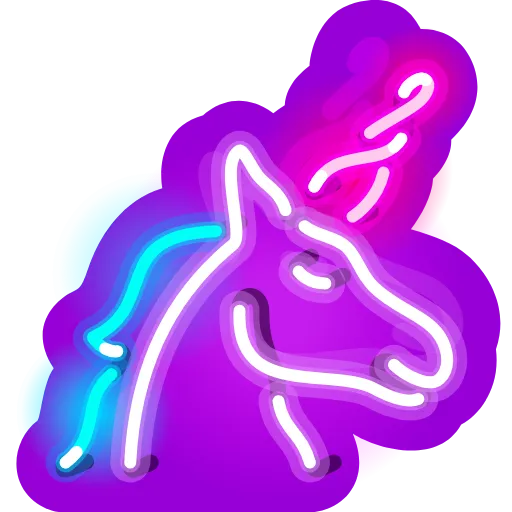 🦄 Стикер «Neon Emoji» для Telegram