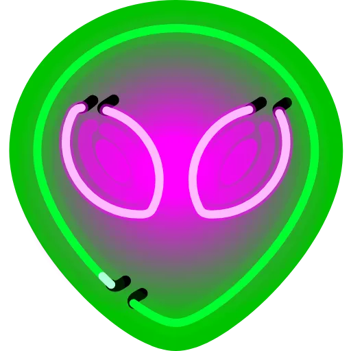 👽 Стикер «Neon Emoji» для Telegram