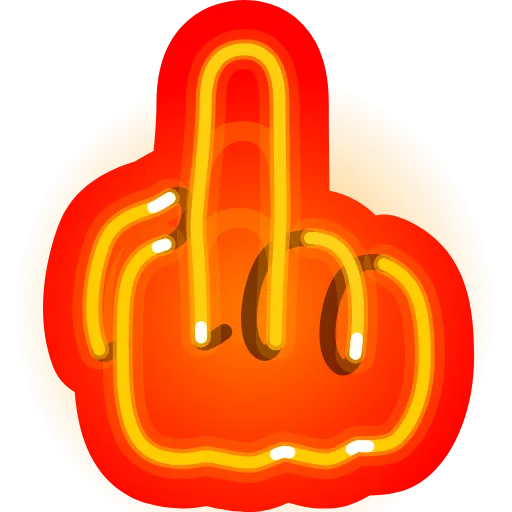 🖕 Стикер «Neon Emoji» для Telegram