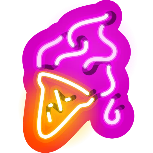 🍦 Стикер «Neon Emoji» для Telegram