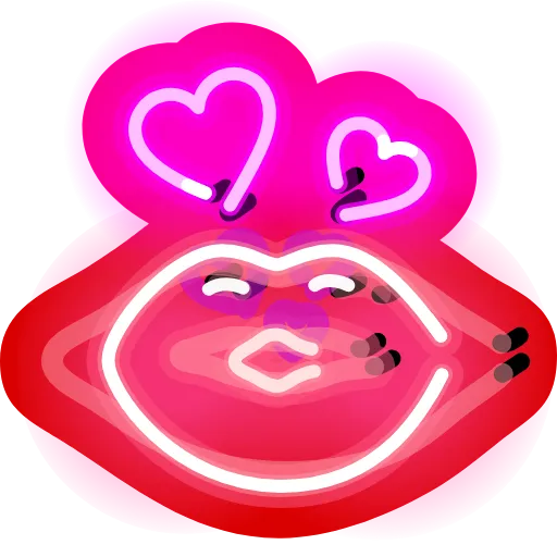 💋 Стикер «Neon Emoji» для Telegram