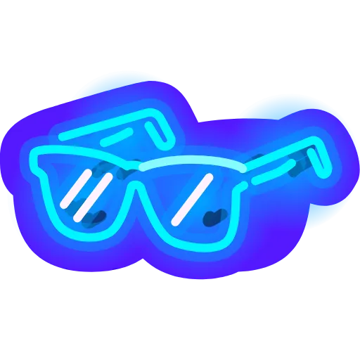 🕶 Стикер «Neon Emoji» для Telegram