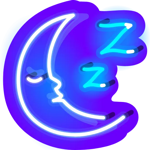🌜 Стикер «Neon Emoji» для Telegram
