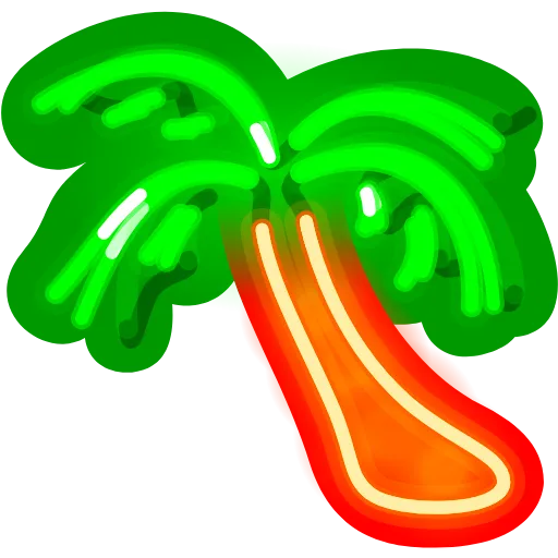 🌴 Стикер «Neon Emoji» для Telegram