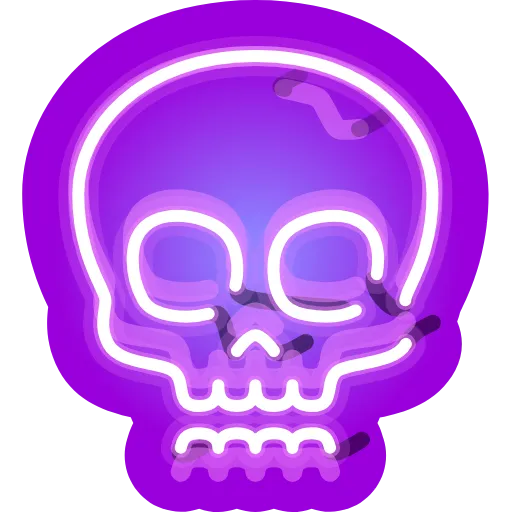 💀 Стикер «Neon Emoji» для Telegram