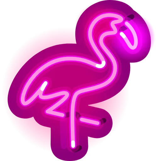 🦩 Стикер «Neon Emoji» для Telegram