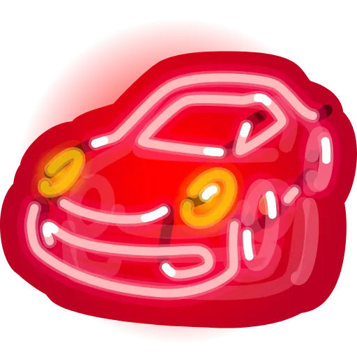 🚗 Стикер «Neon Emoji» для Telegram