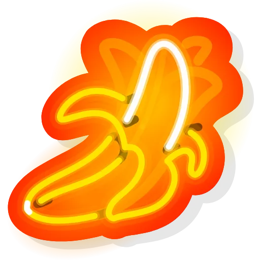 🍌 Стикер «Neon Emoji» для Telegram