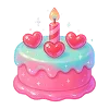 🎂 Эмодзи «🫖 Neon Glossy - розовые эмодзи» для Telegram