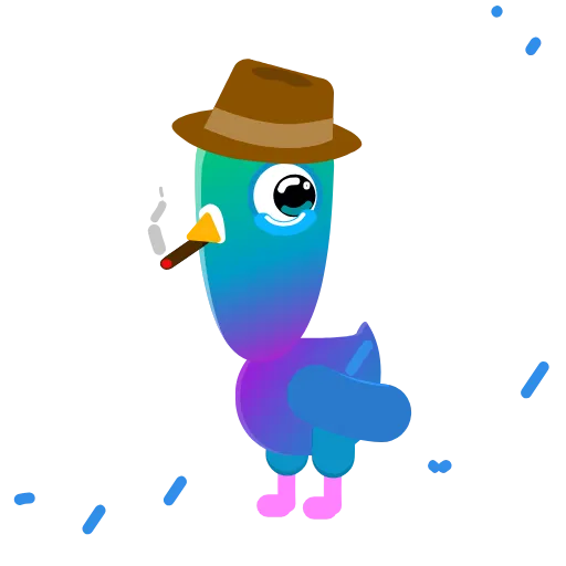 😢 Стикер «Neon Pigeon» для Telegram
