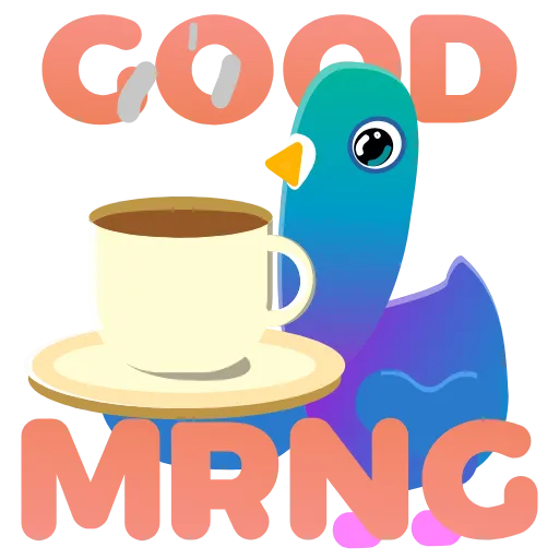 ☕️ Стикер «Neon Pigeon» для Telegram