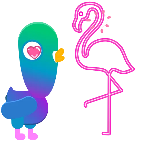 😍 Стикер «Neon Pigeon» для Telegram