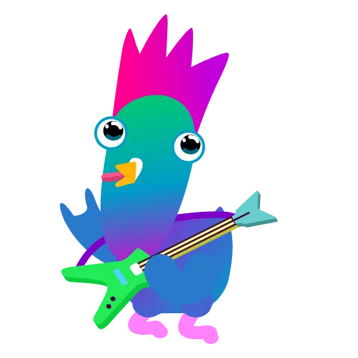 🤘 Стикер «Neon Pigeon» для Telegram