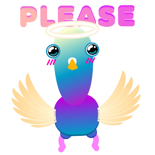 🙏 Стикер «Neon Pigeon» для Telegram