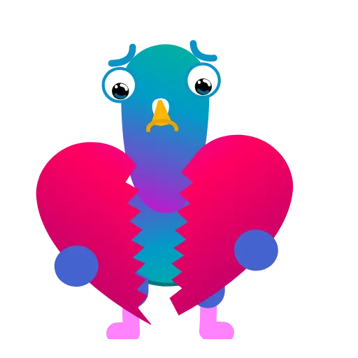💔 Эмодзи «Neon Pigeon» для Telegram