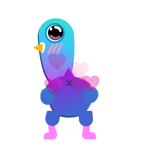 Стикерпак Neon Pigeon для Telegram