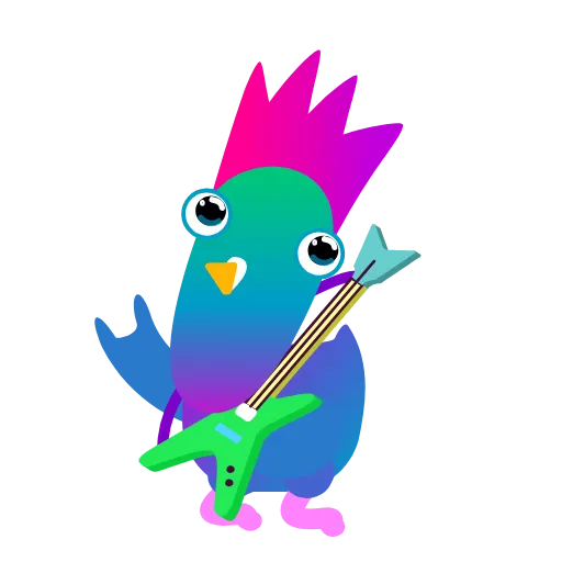 🎸 Эмодзи «Neon Pigeon» для Telegram