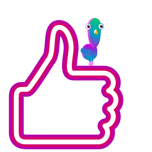 👍 Эмодзи «Neon Pigeon» для Telegram
