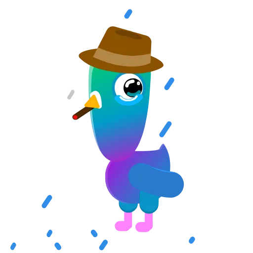 😢 Эмодзи «Neon Pigeon» для Telegram