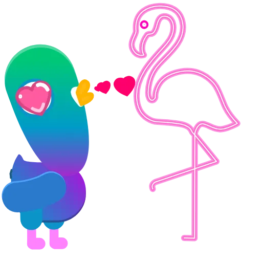 😘 Эмодзи «Neon Pigeon» для Telegram