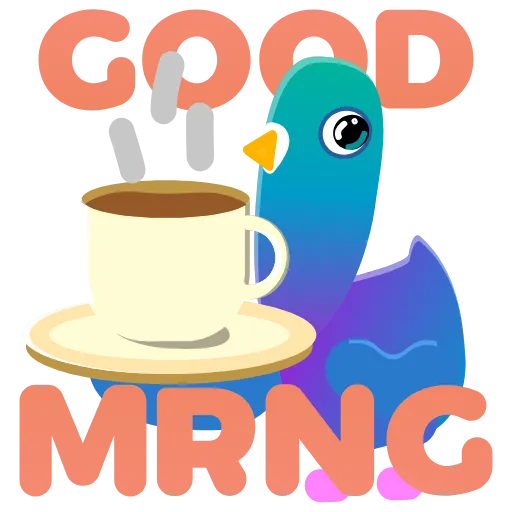 ☕️ Эмодзи «Neon Pigeon» для Telegram