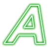 Эмодзи NeonTxT 2 - зелёный неоновый шрифт для Telegram — скачать