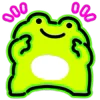 🙂 Эмодзи «Neon Frog» для Telegram